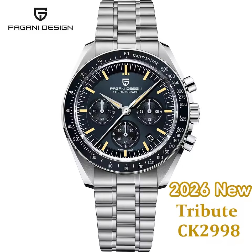 Solar Powered Watch - PAGANI DESIGN 2026 New Moon Men's