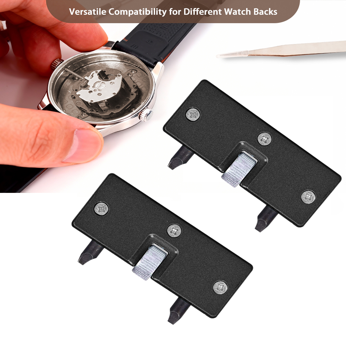 Case Back Opener - Two-prong round-head watch opener portable two-prong,