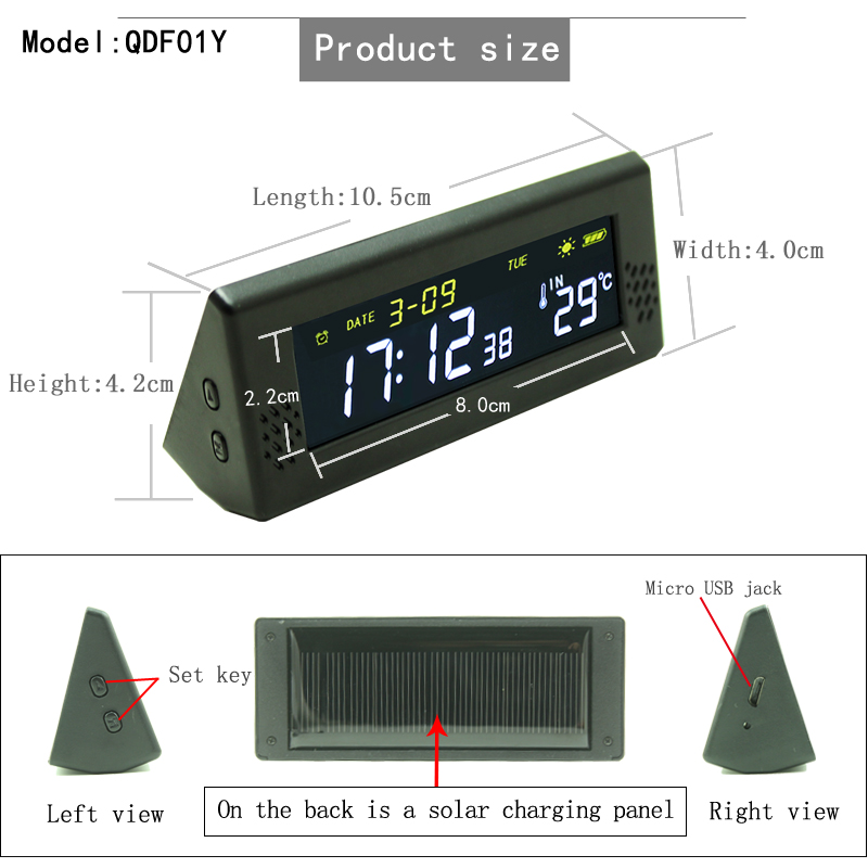 Solar Windshield Car Digital C - Solar Powered Watch 리뷰 및 가격