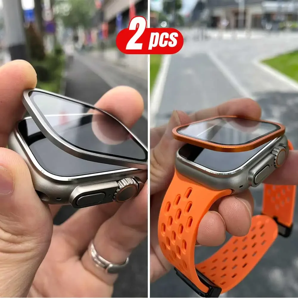2PCS Titanium Metal Frame for  - Smartwatch Watches Gift For Women 리뷰 및 가격