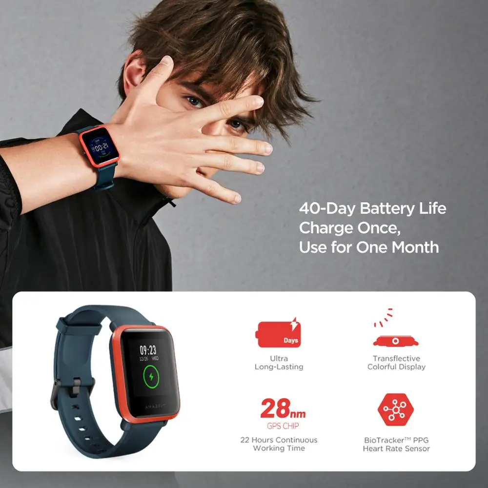 Original Amazfit Bip S Smartwa - Smartwatch Refurbished Watches 리뷰 및 가격