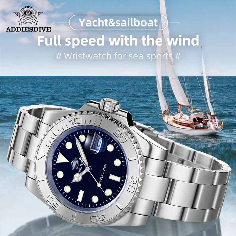 ADDIESIDVE Men's Stainless Ste - Solar Powered Watch 리뷰 및 가격