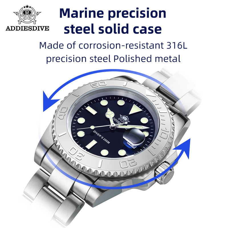 ADDIESIDVE Men's Stainless Ste - Solar Powered Watch 리뷰 및 가격