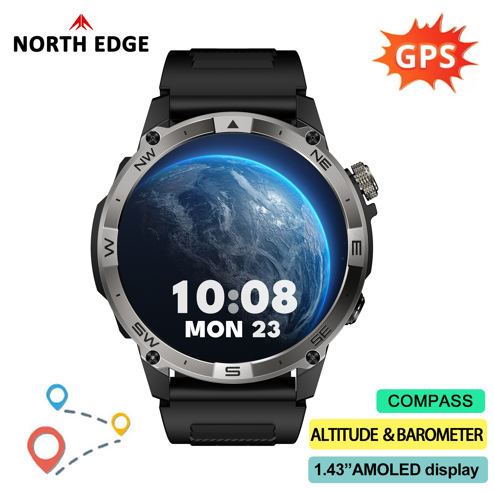 NORTH EDGE GPS Sports Smart Wa - Hybrid Smartwatch 리뷰 및 가격