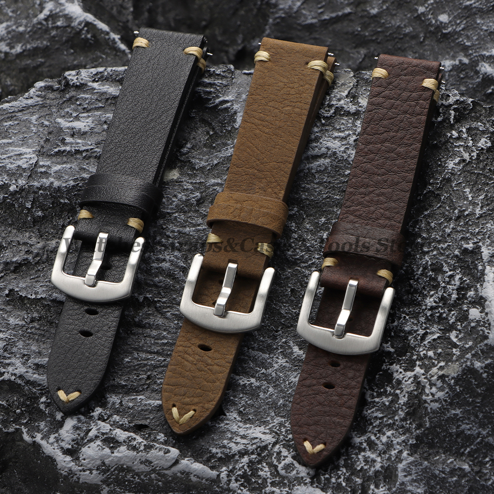 Genuine Cowhide Watch Strap 20 - Smartwatch Vintage Watches For Women 리뷰 및 가격
