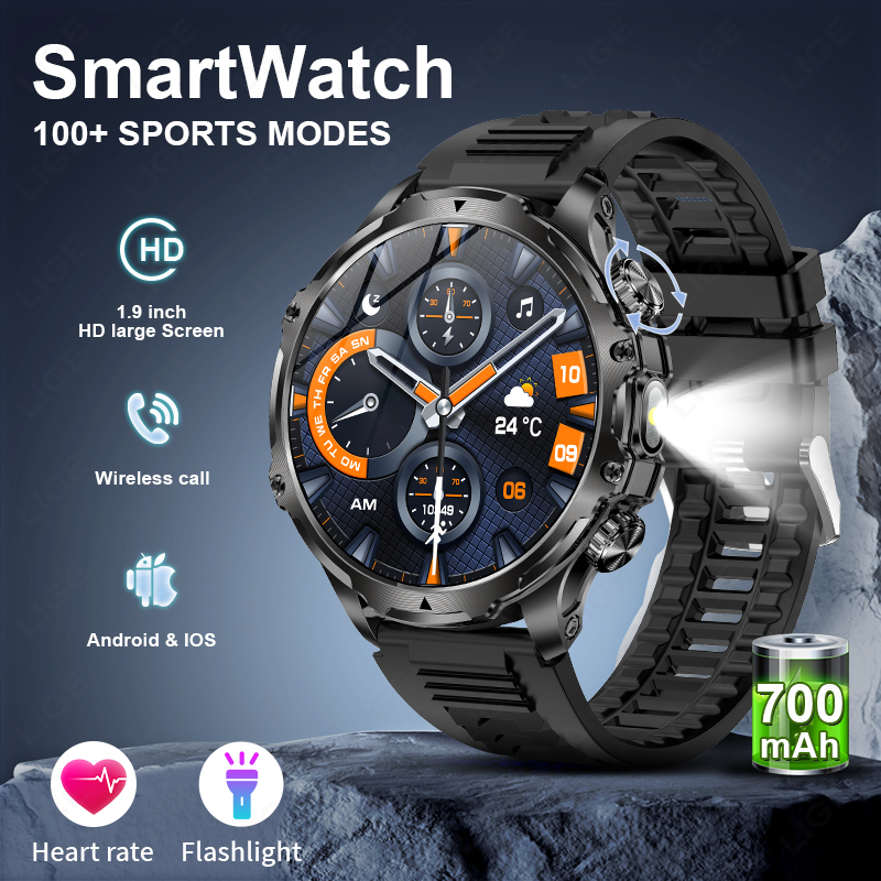 LIGE Smartwatch Military Men 1 - Smartwatch Timex Watches For Men 리뷰 및 가격