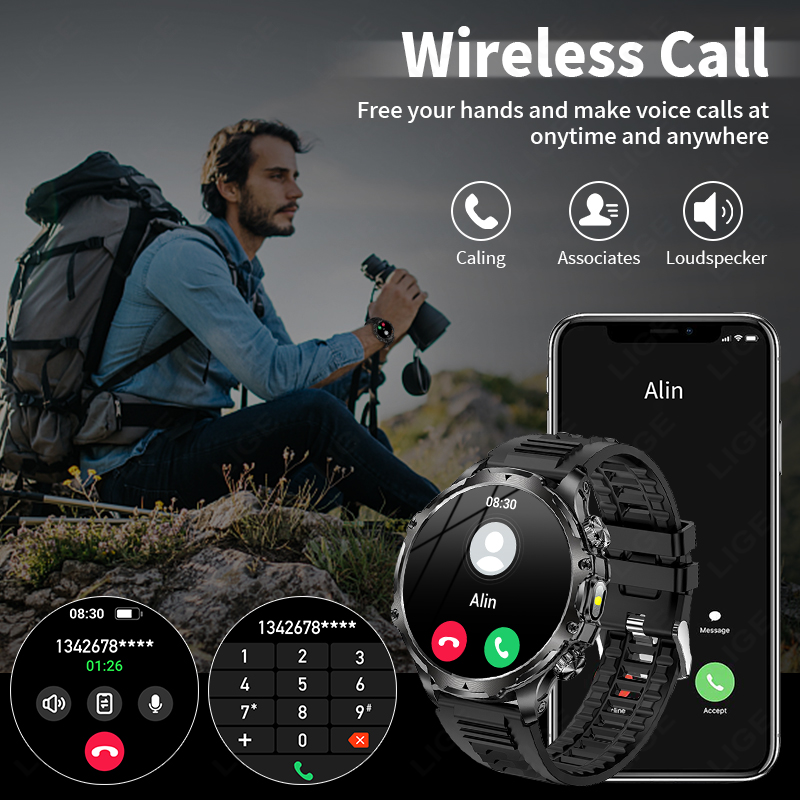 LIGE Smartwatch Military Men 1 - Smartwatch Timex Watches For Men 리뷰 및 가격