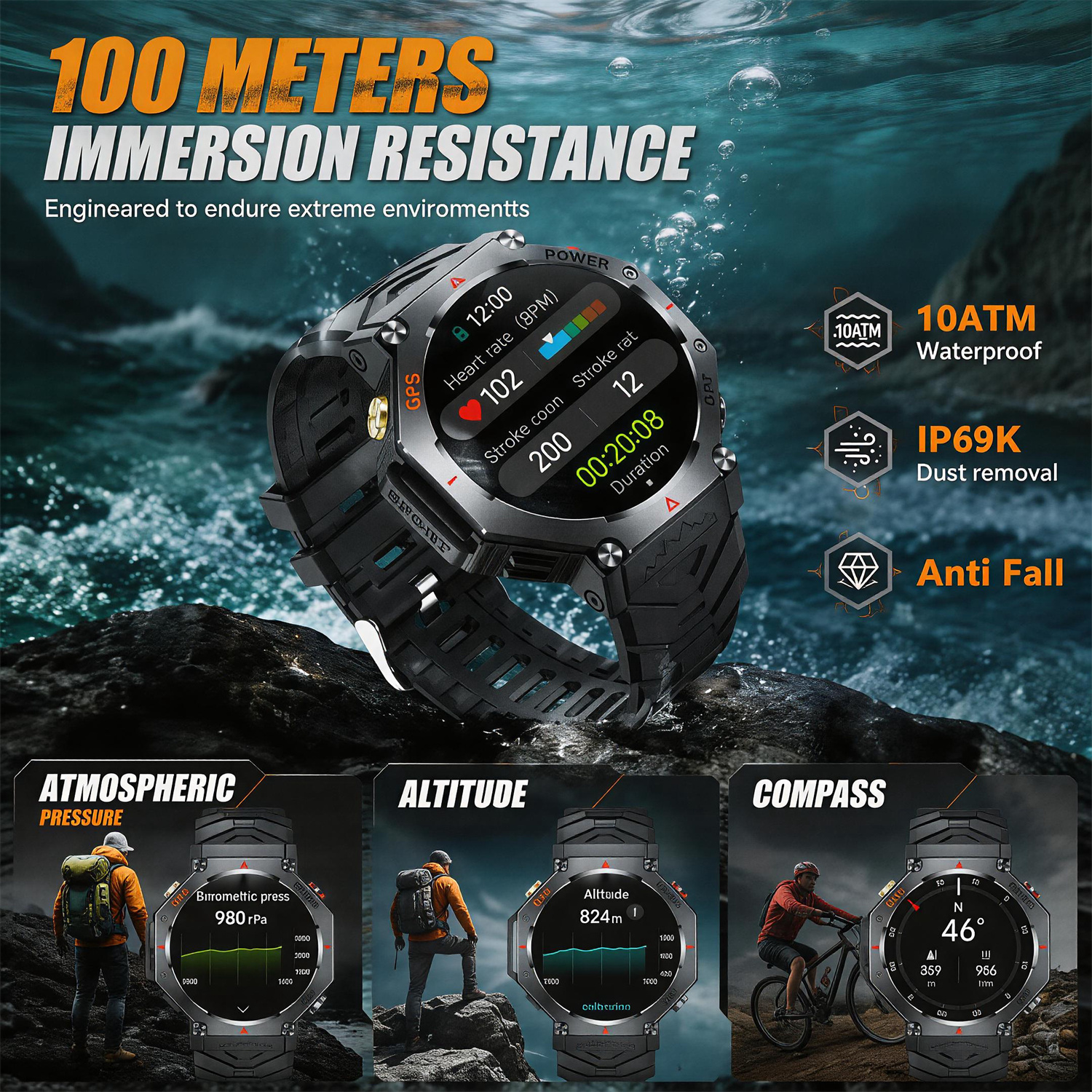 Military Smart Watch T-Rex 3 B - Hybrid Smartwatch 리뷰 및 가격