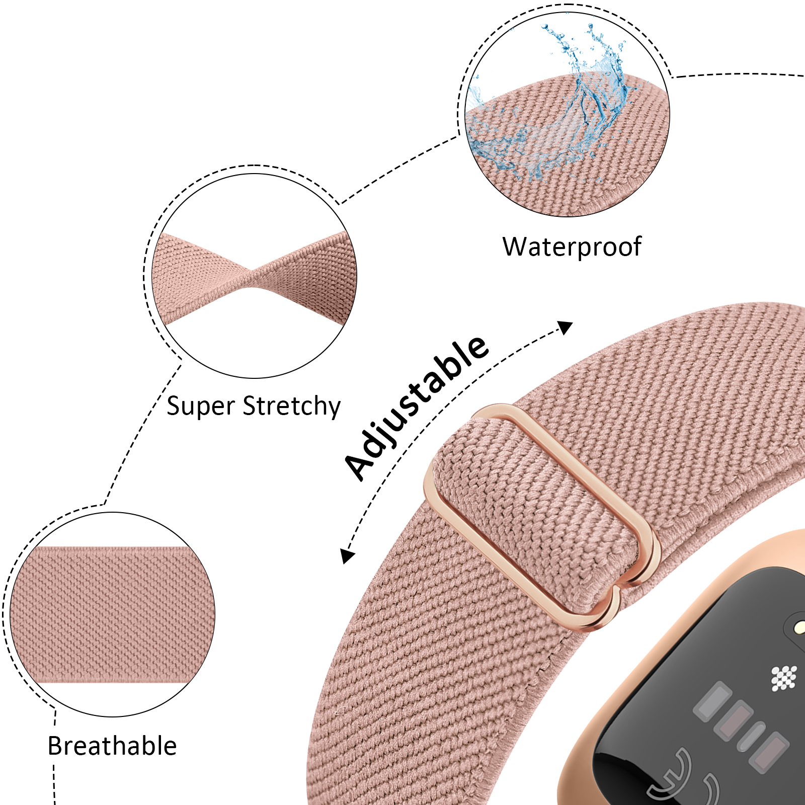 Nylon Loop Strap For Fitbit Ve - Tag Watches Smartwatch 리뷰 및 가격