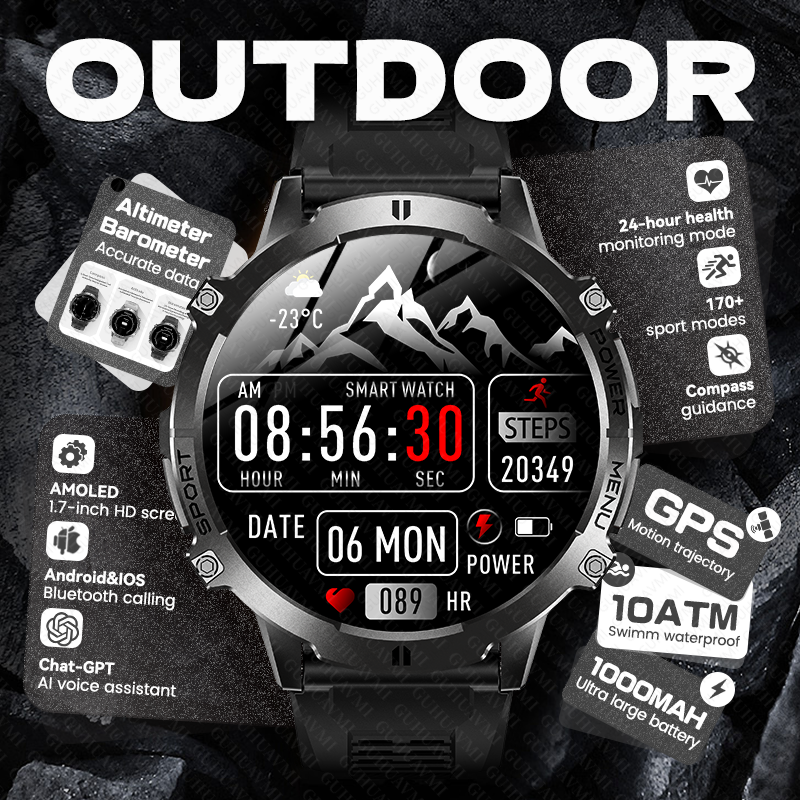 2026 New Men Outdoor GPS Smart - Smartwatch Timex Watches For Men 리뷰 및 가격