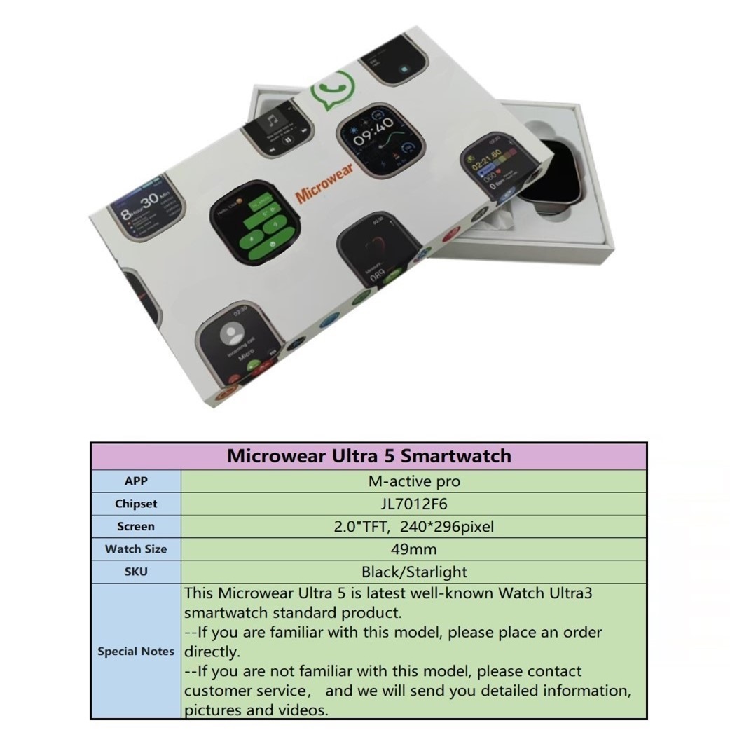 Whatsapp Quick Replies Ultra5  - Smartwatch Watch Whatsapp 리뷰 및 가격