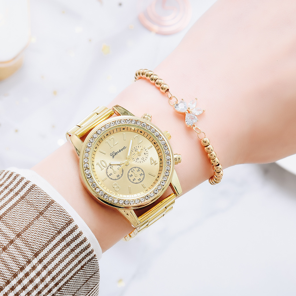 Gold Women Watch Geneva Classi - Minimalist Thin Watch 리뷰 및 가격