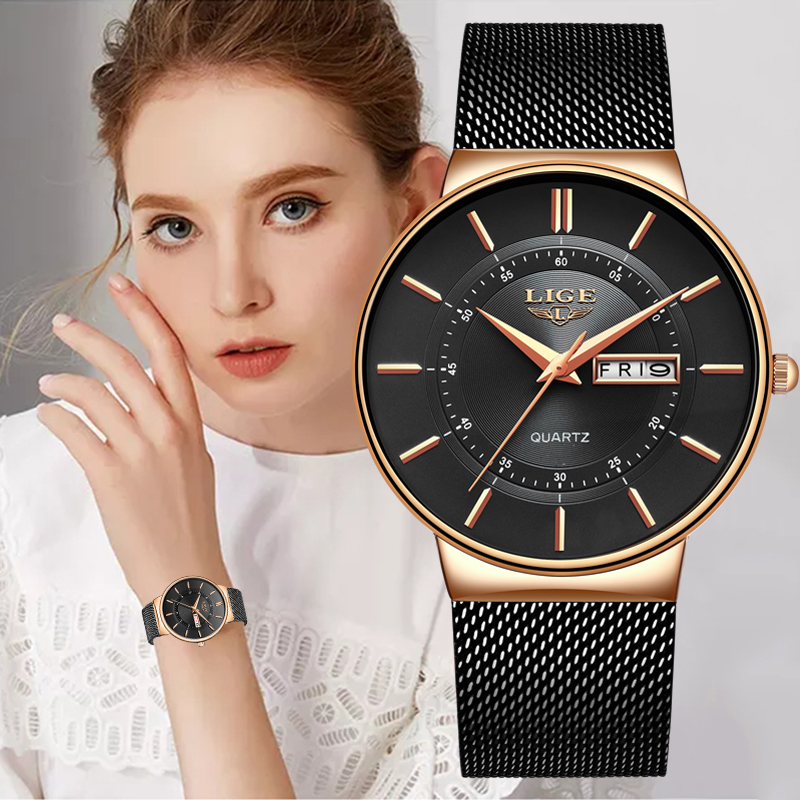 LIGE Women Watches Luxury Bran - Minimalist Thin Watch 리뷰 및 가격