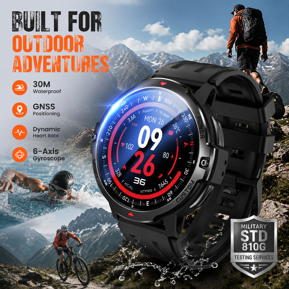 NEW 6-Axis Gyroscope Military  - Smartwatch Timex Watches For Men 리뷰 및 가격