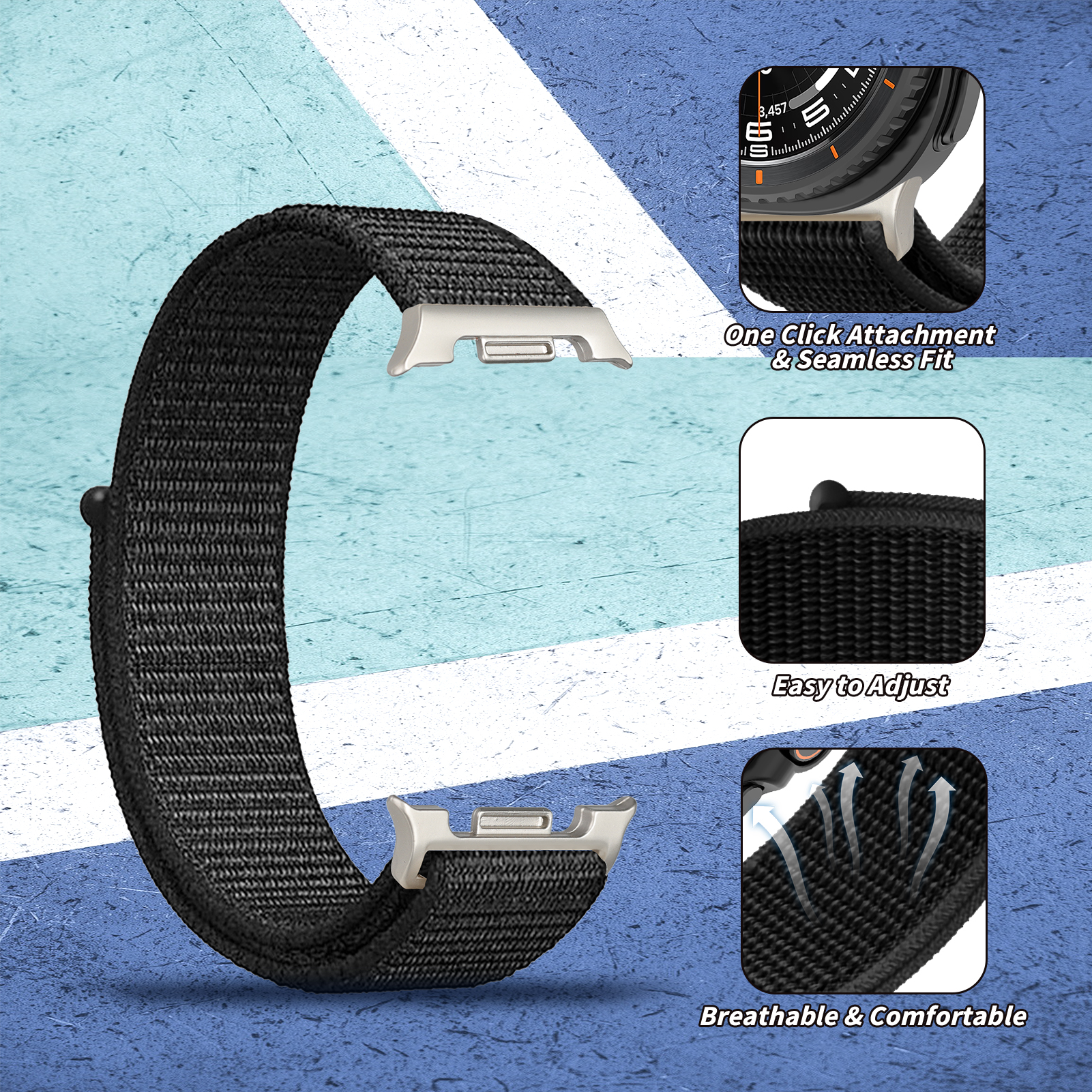 Nylon Loop for Samsung Watch 8 - Tag Watches Smartwatch 리뷰 및 가격